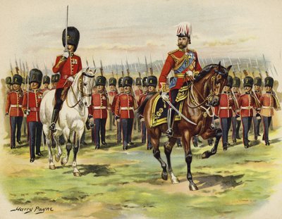 King George V as Prince of Wales Leading His Regiment, the Royal Fusiliers, at Aldershot by Henry Payne